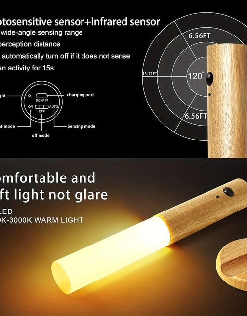 Load image into Gallery viewer, Lntelligent Human Body Induction Night Light LED Rechargeable Corridor Cabinet Wall Light Household Toilet Wall Induction