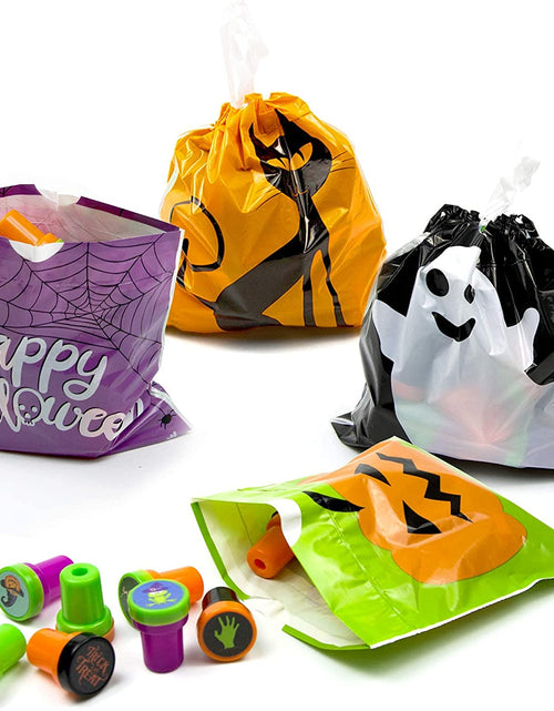 Load image into Gallery viewer, 72 Pack Halloween Bags Bulk for Halloween Goodie Bags, Halloween Candy Bags, Halloween Treat Bags, Halloween Trick or Treat Bags, Halloween Party Favors Bags, Halloween Goody Bags