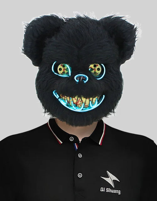 Load image into Gallery viewer, Luminous Halloween Scary Mask Bear Rabbit Bunny Mask, Bloody Plush Head Mask, Cosplay Costume Props Halloween Party Itaewon 이태원