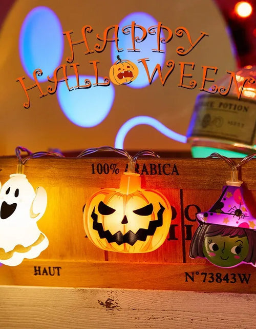 Load image into Gallery viewer, Halloween Lights Pumpkin Bat Spider Ghost Halloween String Lights Halloween Decorations Fairy Light Home Yard Window Decor