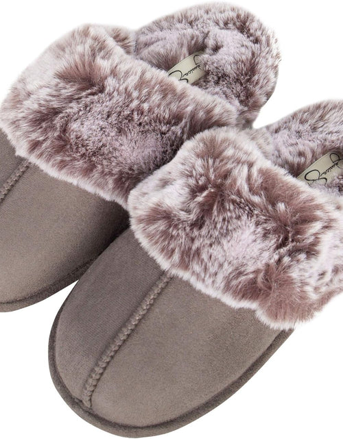 Load image into Gallery viewer, Women'S Comfy Faux Fur House Slipper Scuff Memory Foam Slip on Anti-Skid Sole