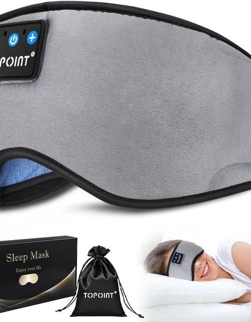 Load image into Gallery viewer, Bluetooth Sleep Eye Mask Wireless Headphones, Sleeping Eye Cover Travel Music Headsets with Microphone Handsfree, Sleep Headphones for Side Sleepers Men Women