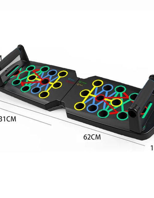 Load image into Gallery viewer, Portable Multifunctional Push-Up Board Set with Handles Foldable Fitness Equipment for Chest Abdomen Arms and Back Training