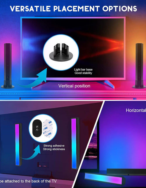 Load image into Gallery viewer, RGBIC Smart Light Bars Work with Alexa, Gaming Ambient Lights with 20 Scene Modes and Music Sync Modes,Led Light Bars for TV, Party, PC, Entertainment Decor(No Support 5G)