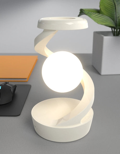 Load image into Gallery viewer, Creative Table Lamp, Rotating Floating Lamp, 15W Wireless Charger, Mobile Phone Wireless Charger, RGB Atmosphere Night Light