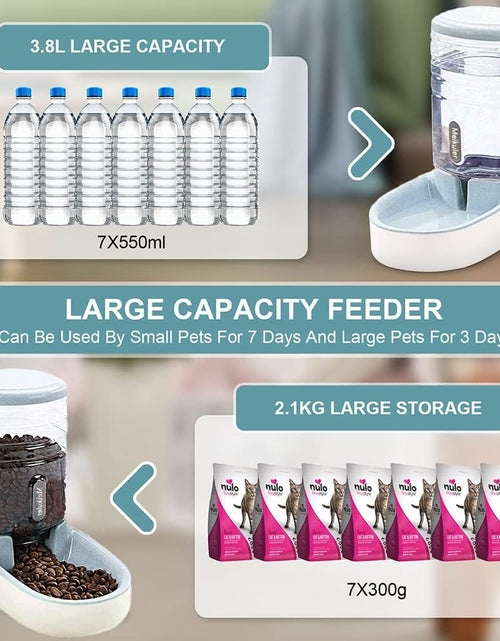 Load image into Gallery viewer, Meikuler Pets Auto Feeder 3.8L,Food Feeder and Water Dispenser Set for Small & Big Dogs Cats and Pets Animals (Grey)
