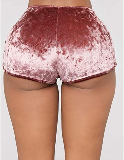 Load image into Gallery viewer, Women'S Velvet 2 Piece Outfit Spaghetti Strap Sleeveless Crop Top Camisole and Shorts Pajamas Set Sleepwear Nightwear