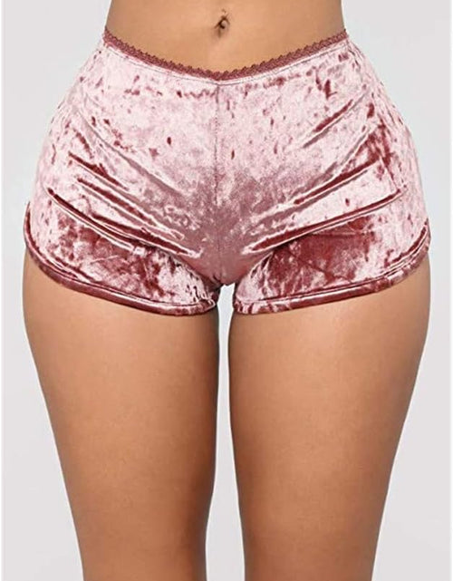 Load image into Gallery viewer, Women'S Velvet 2 Piece Outfit Spaghetti Strap Sleeveless Crop Top Camisole and Shorts Pajamas Set Sleepwear Nightwear