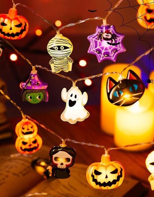 Load image into Gallery viewer, Halloween Lights Pumpkin Bat Spider Ghost Halloween String Lights Halloween Decorations Fairy Light Home Yard Window Decor