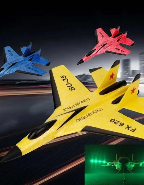 Load image into Gallery viewer, SU35 RC Plane FX620 FX820 2.4G Remote Control Flying Model Glider Airplane with LED Lights Aircraft Foam Toys for Children Gifts