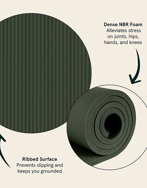 Load image into Gallery viewer, Solana Yoga Mat 1" & 1/2" Thick W/Nylon Strap for Men & Women - Non Slip Exercise Mat for Yoga
