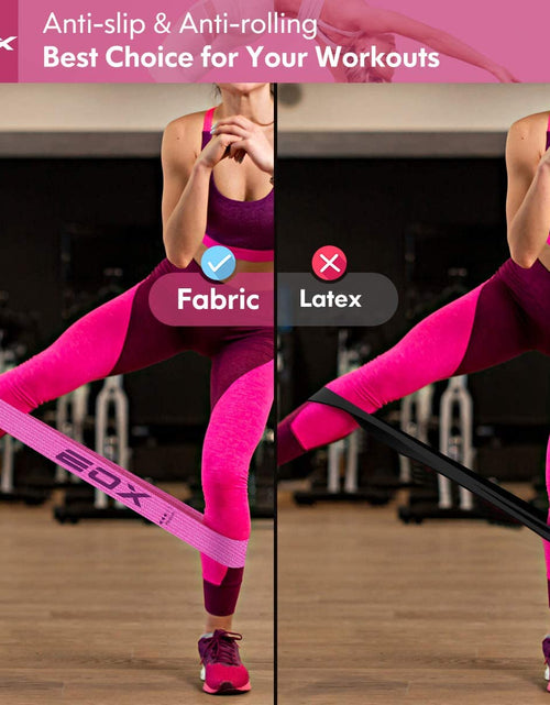 Load image into Gallery viewer, Exercise Resistance Fabric Loop Bands, Non-Slip Resistance Workout Bands for Legs & Butt and Glutes, 5 Resistance Levels Hip Training Bands