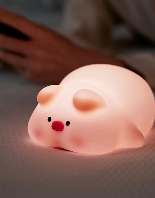 Load image into Gallery viewer, LED Night Lights Cute Sheep Panda Rabbit Silicone Lamp USB Rechargeable Timing Bedside Decor Kids Baby Nightlight Birthday Gift