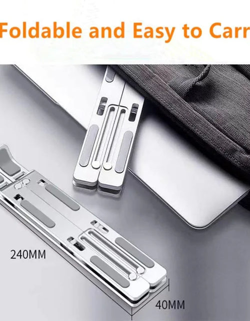 Load image into Gallery viewer, 18" Laptop Stand Aluminum Alloy Cooling Stand Portable Folding Lifting Display Bracket Simple and Practical Laptop Stand Support