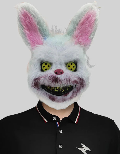 Load image into Gallery viewer, Luminous Halloween Scary Mask Bear Rabbit Bunny Mask, Bloody Plush Head Mask, Cosplay Costume Props Halloween Party Itaewon 이태원