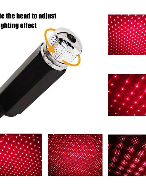 Load image into Gallery viewer, Romantic LED Car Roof Star Night Light Projector Atmosphere Galaxy Lamp USB Decorative Lamp Adjustable Car Interior Decor Light