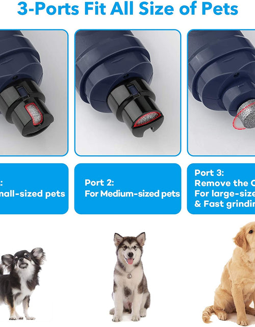 Load image into Gallery viewer, Dog Nail Grinder with 2 LED Light - New Version 2-Speed Powerful Electric Pet Nail Trimmer Professional Quiet Painless Paws Grooming & Smoothing for Small Medium Large Dogs and Cats