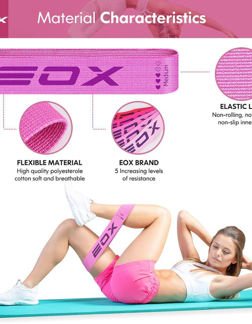 Load image into Gallery viewer, Exercise Resistance Fabric Loop Bands, Non-Slip Resistance Workout Bands for Legs & Butt and Glutes, 5 Resistance Levels Hip Training Bands
