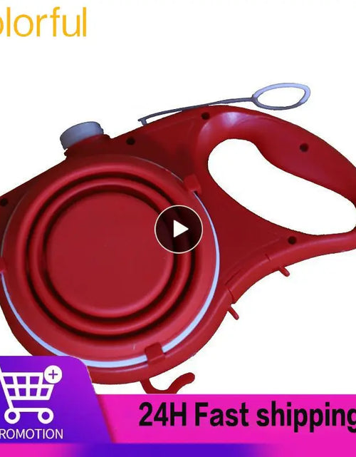 Load image into Gallery viewer, Multifunction Pet Dog Leash with Builtin Water Bottle Bowl Waste Bag Dispenser for Outdoor Walking Traction Rope Pet Accessories