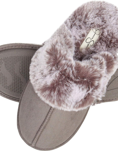Load image into Gallery viewer, Women'S Comfy Faux Fur House Slipper Scuff Memory Foam Slip on Anti-Skid Sole