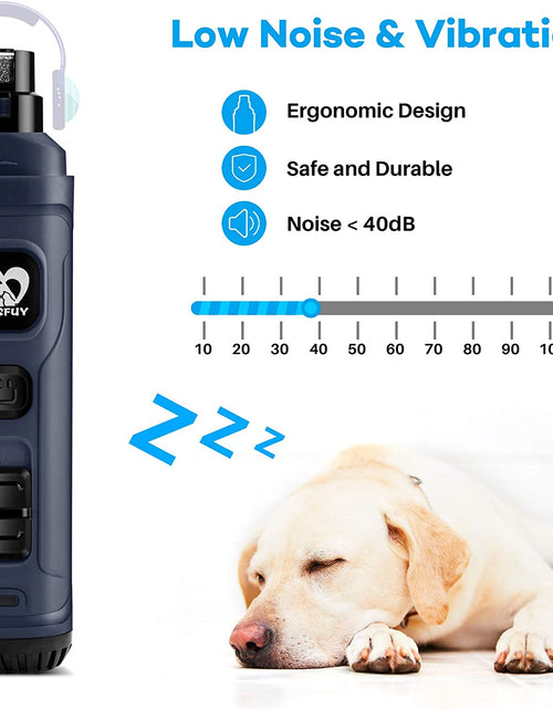 Load image into Gallery viewer, Dog Nail Grinder with 2 LED Light - New Version 2-Speed Powerful Electric Pet Nail Trimmer Professional Quiet Painless Paws Grooming & Smoothing for Small Medium Large Dogs and Cats