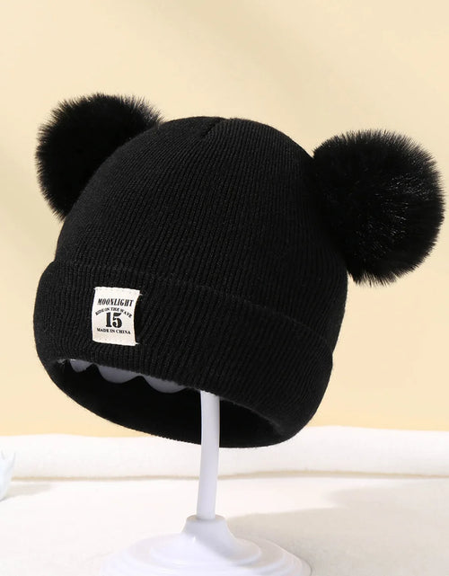 Load image into Gallery viewer, Solid Color Wool Knitted Bonnet Bebe Newborn Baby Hat Pompom Cute Winter Hat for Kids Boys Girls Children Warm Beanie Cap 0-3Y