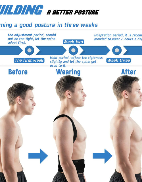 Load image into Gallery viewer, Adjustable Posture Corrector Back Support Shoulder Back Brace Posture Correction Spine Posture Corrector Postural Fixer Tape