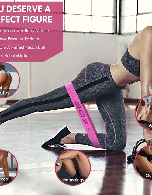 Load image into Gallery viewer, Exercise Resistance Fabric Loop Bands, Non-Slip Resistance Workout Bands for Legs & Butt and Glutes, 5 Resistance Levels Hip Training Bands