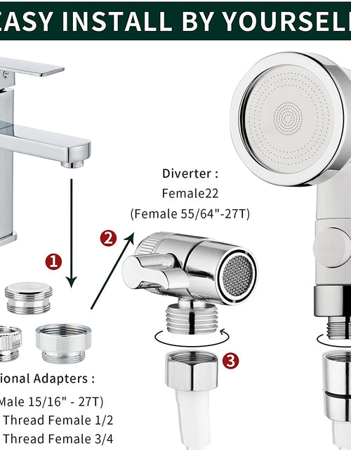 Load image into Gallery viewer, Sink Faucet Sprayer Attachment, Shower Head Attaches to Tub Faucet, Dog Bathing Hose Shower Set for Laundry Bathroom Kitchen