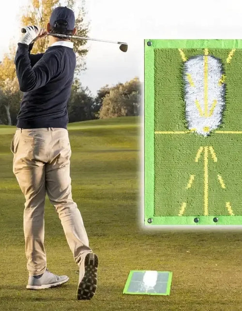 Load image into Gallery viewer, Golf Training Mat for Swing Detection Batting Trajectory Direction Detection Analysis Pad Swing Path Practice Marking Pad
