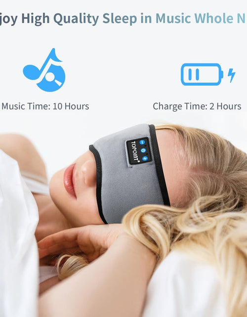 Load image into Gallery viewer, Bluetooth Sleep Eye Mask Wireless Headphones, Sleeping Eye Cover Travel Music Headsets with Microphone Handsfree, Sleep Headphones for Side Sleepers Men Women