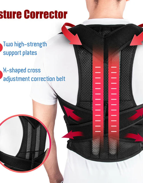 Load image into Gallery viewer, Adjustable Posture Corrector Back Support Shoulder Back Brace Posture Correction Spine Posture Corrector Postural Fixer Tape