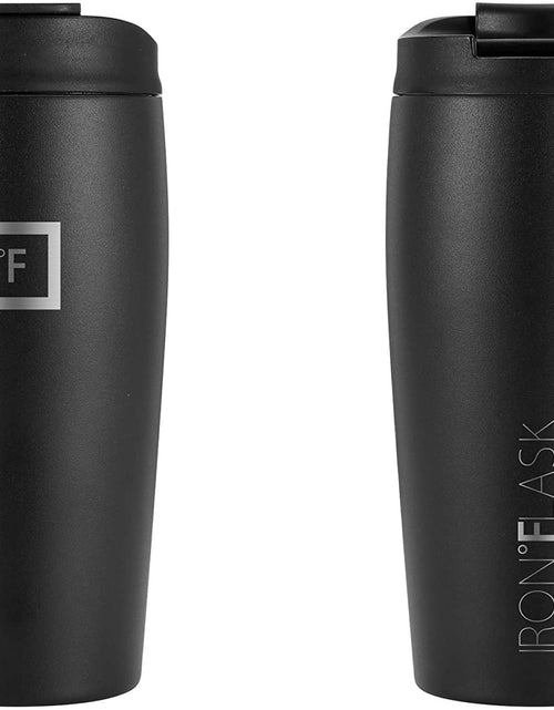 Load image into Gallery viewer, Nomad Tumbler - 2 Lids (Straw/Flip), Vacuum Insulated Stainless Steel Bottle, Double Walled, Drinking Cup, Thermo Coffee Travel Mug, Water Metal Canteen (Midnight Black), 20 Ounces
