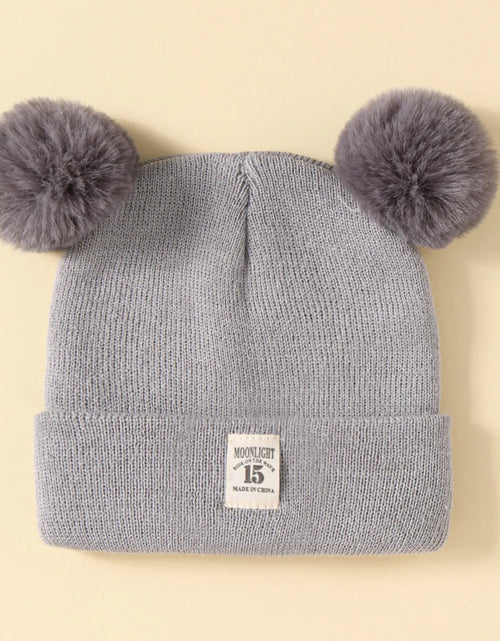 Load image into Gallery viewer, Solid Color Wool Knitted Bonnet Bebe Newborn Baby Hat Pompom Cute Winter Hat for Kids Boys Girls Children Warm Beanie Cap 0-3Y