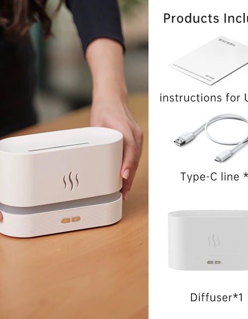 Load image into Gallery viewer, Aroma Diffuser Air Humidifier Ultrasonic Cool Mist Maker Fogger Led Essential Oil Flame Lamp Difusor