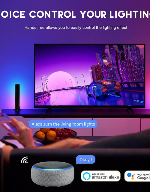 Load image into Gallery viewer, RGBIC Smart Light Bars Work with Alexa, Gaming Ambient Lights with 20 Scene Modes and Music Sync Modes,Led Light Bars for TV, Party, PC, Entertainment Decor(No Support 5G)