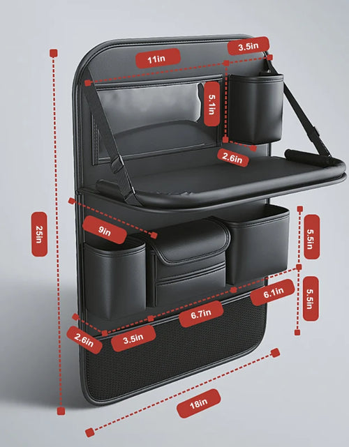 Load image into Gallery viewer, Car Seat Back Organizer Auto Back Seat Storage Bag with Foldable Table Tray Tablet Holder Tissue Box Car Accessories