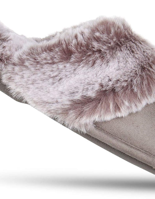 Load image into Gallery viewer, Women'S Comfy Faux Fur House Slipper Scuff Memory Foam Slip on Anti-Skid Sole