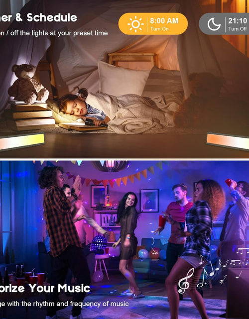 Load image into Gallery viewer, RGBIC Smart Light Bars Work with Alexa, Gaming Ambient Lights with 20 Scene Modes and Music Sync Modes,Led Light Bars for TV, Party, PC, Entertainment Decor(No Support 5G)