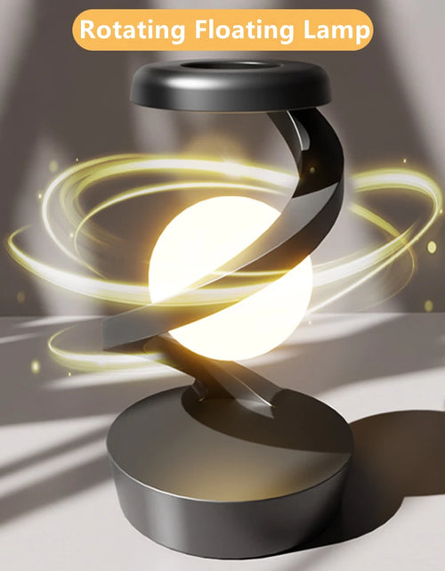 Load image into Gallery viewer, Creative Table Lamp, Rotating Floating Lamp, 15W Wireless Charger, Mobile Phone Wireless Charger, RGB Atmosphere Night Light