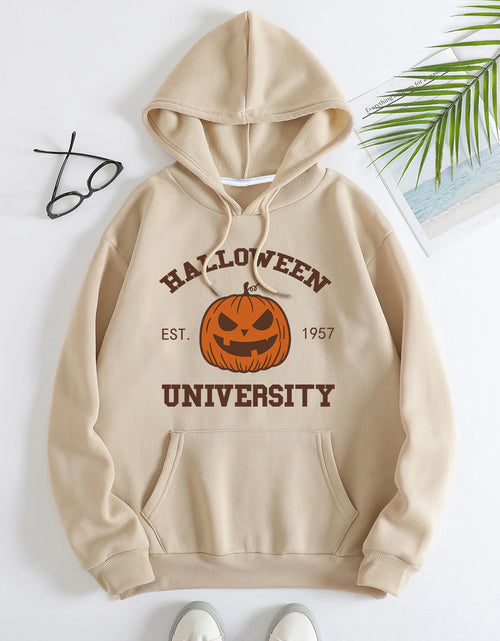 Load image into Gallery viewer, Vintage Halloween Hoodie Halloween Est 1957 Pullover Funny Halloween Town Fall Women Hoodies Pumpkin Halloween Winter Clothes