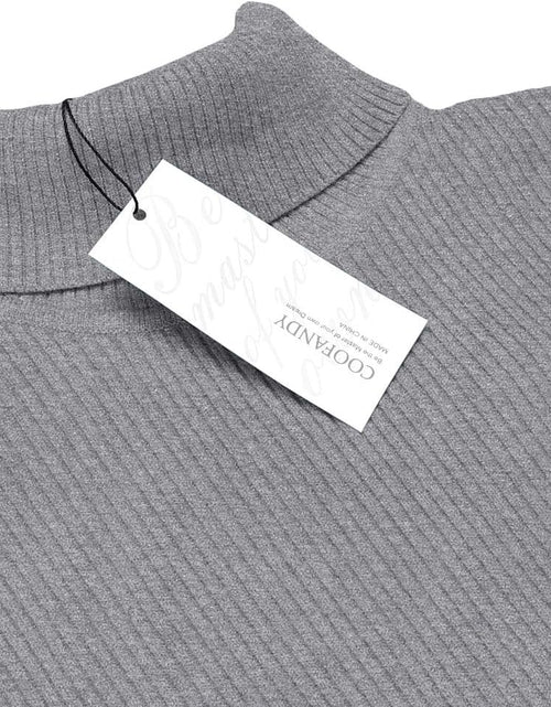 Load image into Gallery viewer, Mens Ribbed Slim Fit Knitted Pullover Turtleneck Sweater