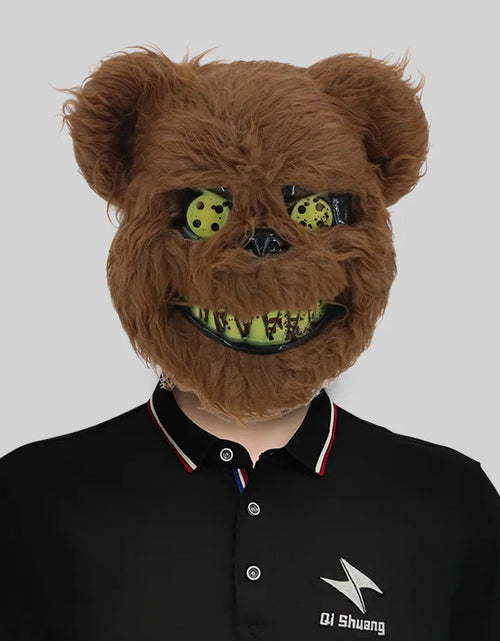 Load image into Gallery viewer, Luminous Halloween Scary Mask Bear Rabbit Bunny Mask, Bloody Plush Head Mask, Cosplay Costume Props Halloween Party Itaewon 이태원