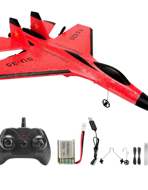 Load image into Gallery viewer, SU35 RC Plane FX620 FX820 2.4G Remote Control Flying Model Glider Airplane with LED Lights Aircraft Foam Toys for Children Gifts