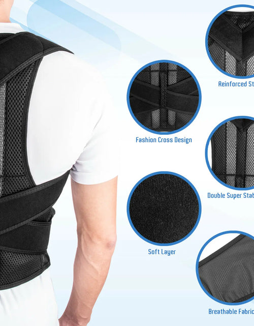 Load image into Gallery viewer, Adjustable Posture Corrector Back Support Shoulder Back Brace Posture Correction Spine Posture Corrector Postural Fixer Tape