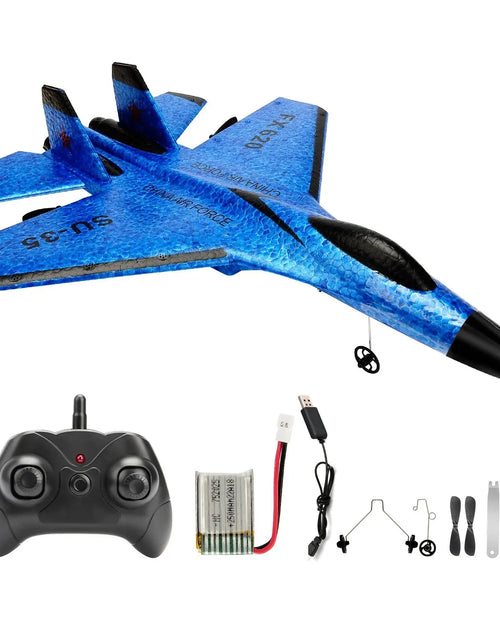Load image into Gallery viewer, SU35 RC Plane FX620 FX820 2.4G Remote Control Flying Model Glider Airplane with LED Lights Aircraft Foam Toys for Children Gifts