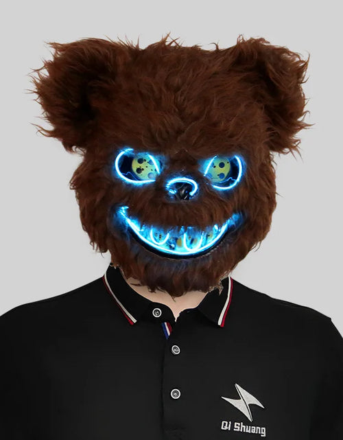 Load image into Gallery viewer, Luminous Halloween Scary Mask Bear Rabbit Bunny Mask, Bloody Plush Head Mask, Cosplay Costume Props Halloween Party Itaewon 이태원