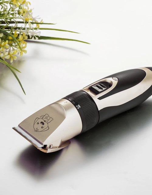 Load image into Gallery viewer, Electric Pet Hair Cutting Professional Mute Cordless Pet Grooming Kit Electric Pet Cat Dog Hair Cutting Clipper Trimmer Shaver Grooming Kit Set