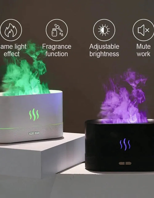 Load image into Gallery viewer, Aroma Diffuser Air Humidifier Ultrasonic Cool Mist Maker Fogger Led Essential Oil Flame Lamp Difusor