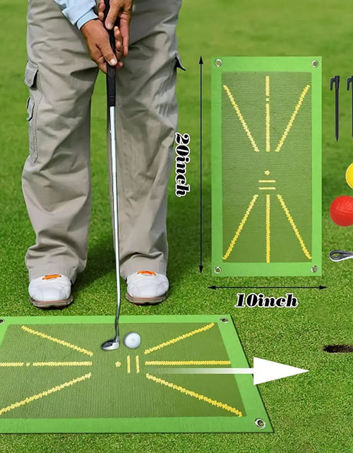 Load image into Gallery viewer, Golf Training Mat for Swing Detection Batting Trajectory Direction Detection Analysis Pad Swing Path Practice Marking Pad